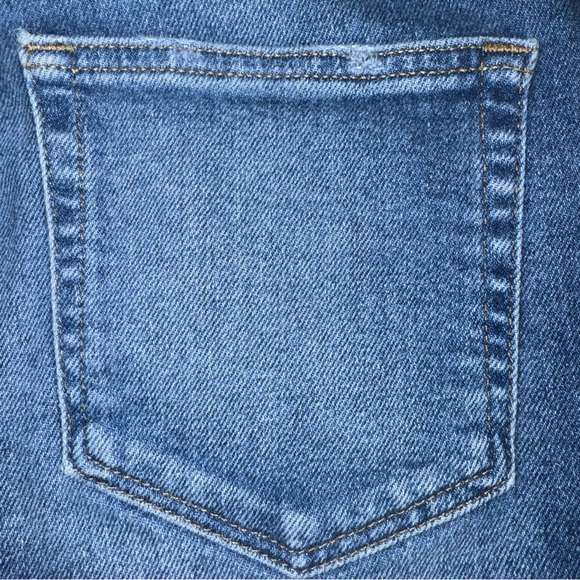 LOFT Women’s High Rise Skinny Jeans Size 28 Raw Hem Distressed Ankle Denim - Picture 5 of 9